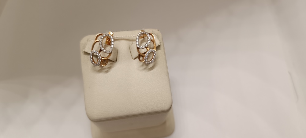 СКМИ585 СЕРЬГИ С КАМНЯМИ (Au 585)