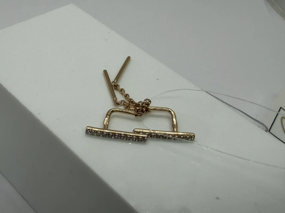 СЕРЬГИ ПРОДЕВКИ с камнями (Au 585)