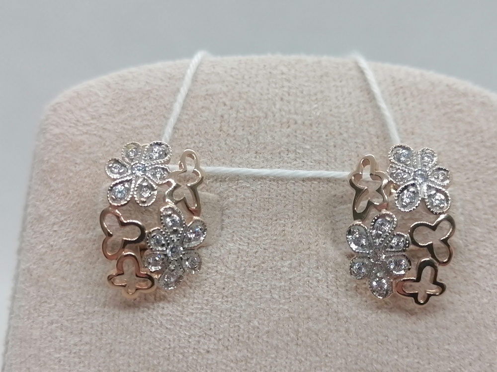 СКМИ585 СЕРЬГИ С КАМНЯМИ (Au 585)