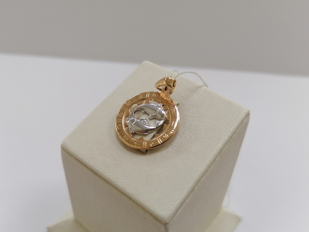 ПОДВЕСКА ЗНАК ЗОДИАКА РЫБЫ (Au 585)