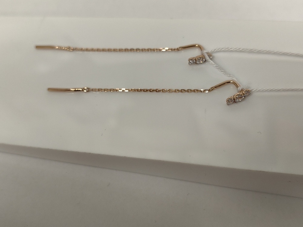 СКМИ585 СЕРЬГИ С КАМНЯМИ (Au 585)