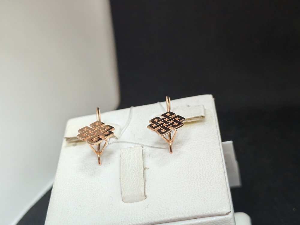 СЕРЬГИ ПЕТЕЛЬКА без камня (Au 585)