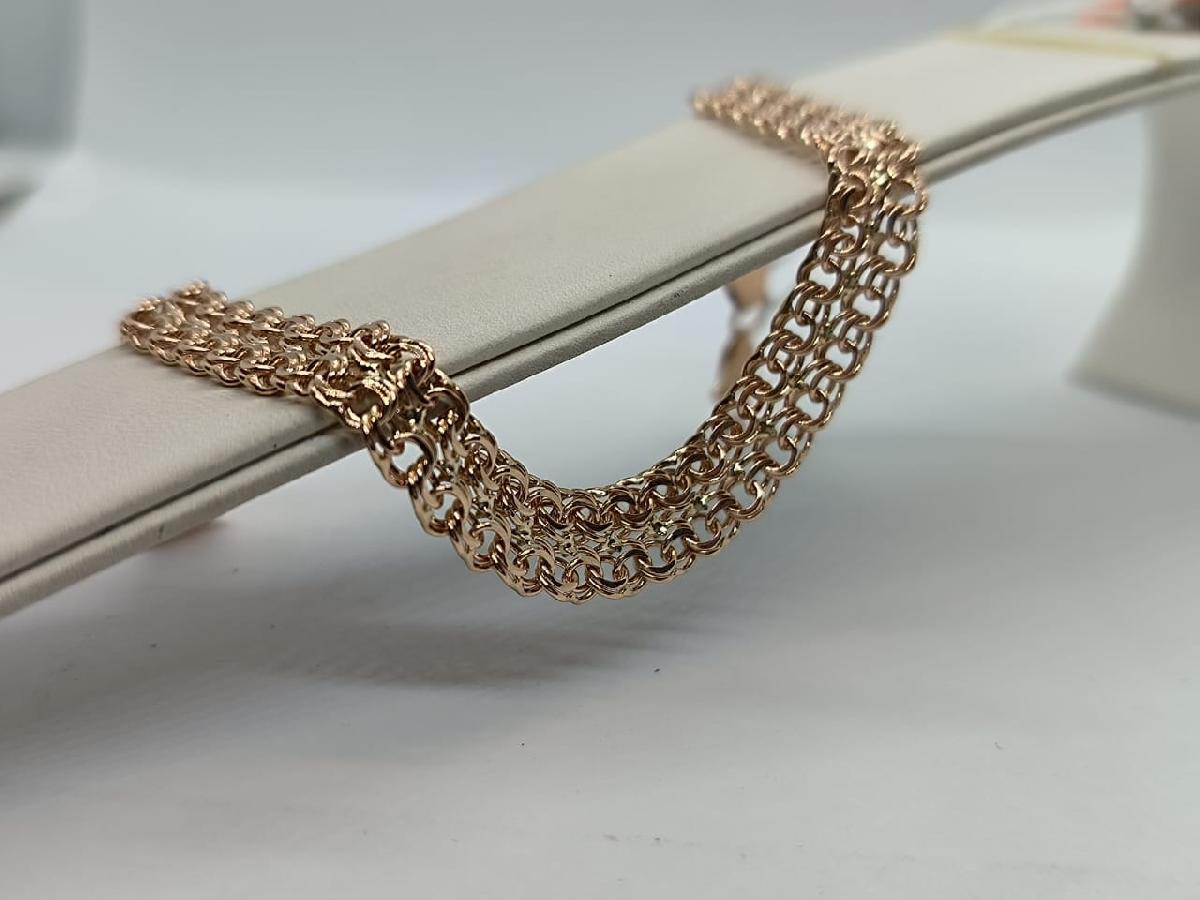 БЛБ585 БРАСЛЕТ ПОЛНОВЕСНЫЙ Бисмарк (Au 585)