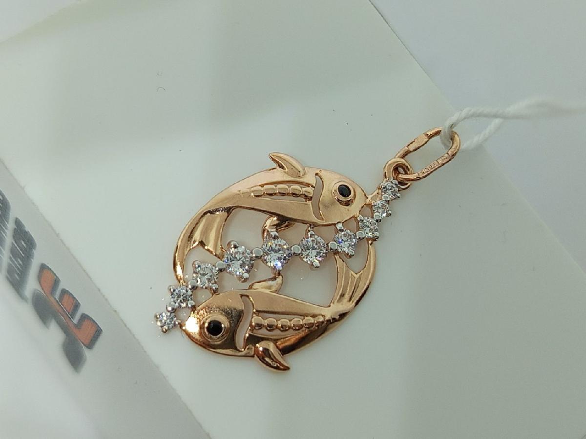 ПОДКМИ585 ПОДВЕСКА С КАМНЯМИ (Au 585)