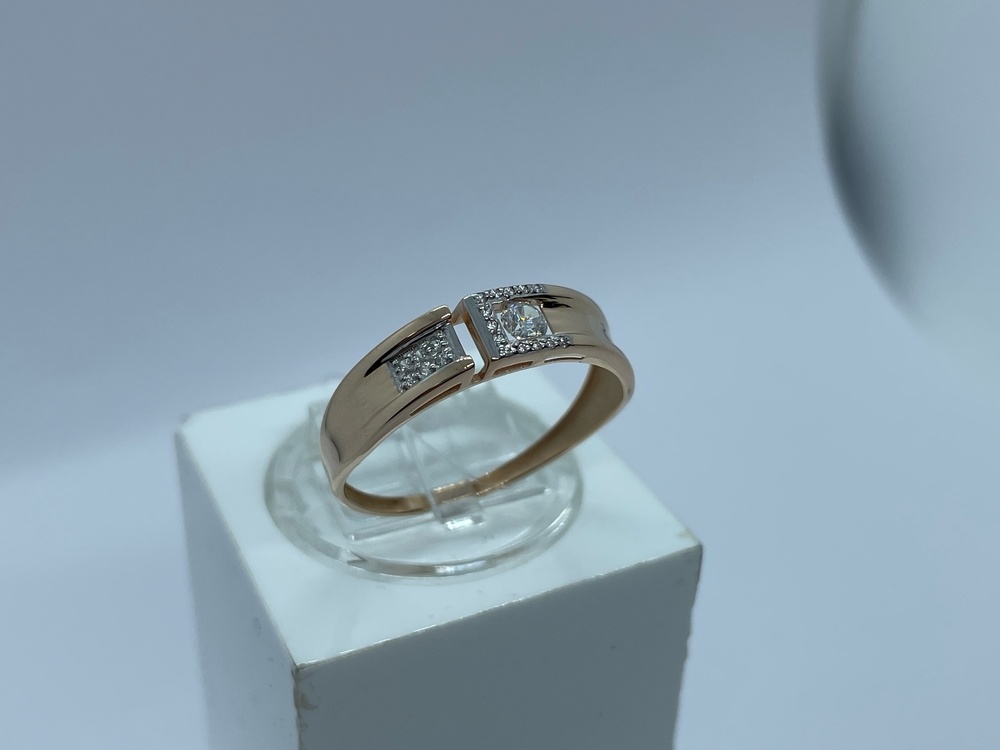 КОЛЬЦО С КАМНЯМИ (Au 585)