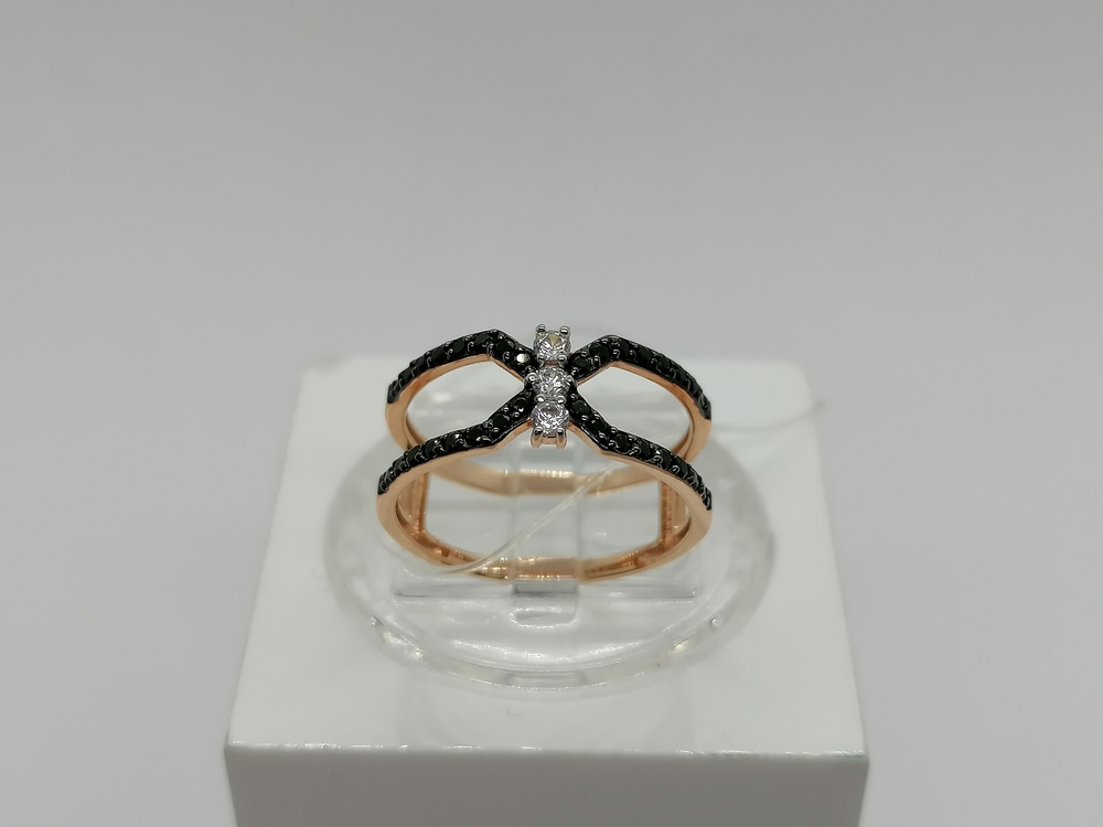 Кч5259 КОЛЬЦО С КАМНЯМИ (Au 585)