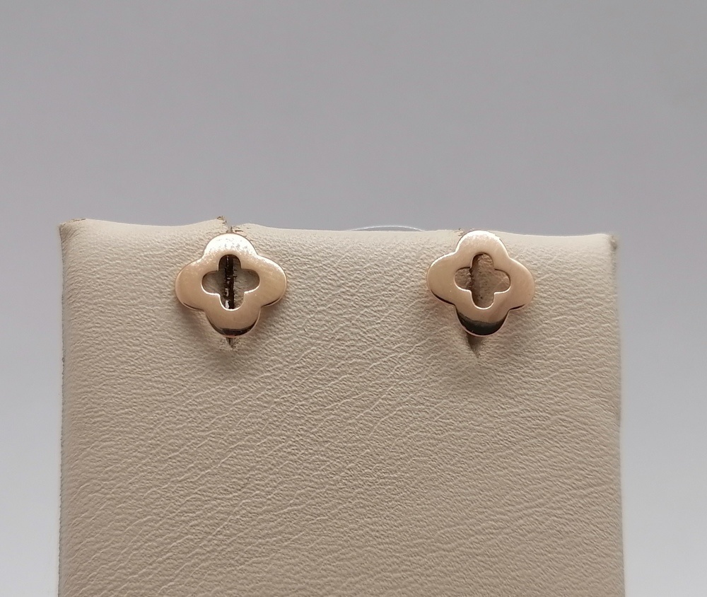 62-0151 СЕРЬГИ ПУСЕТЫ без камня (Au 585)