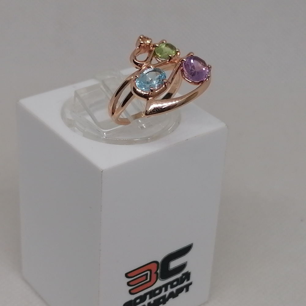 КОЛКМИ585 КОЛЬЦО С КАМНЯМИ (Au 585)