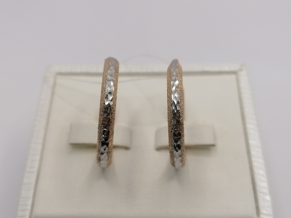 СЕРЬГИ КОНГО Рифленые (Au 585)