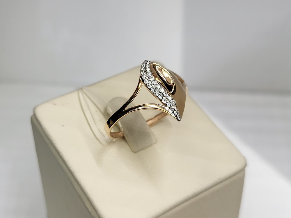 КОЛЬЦО С КАМНЯМИ (Au 585)