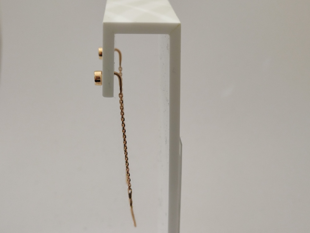 СЕРЬГИ ПРОДЕВКИ с камнем (Au 585)