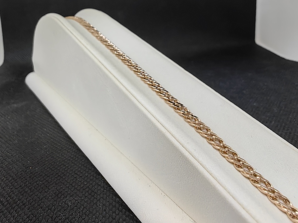 611107023 БРАСЛЕТ ПУСТОТЕЛЫЙ Ромб двойной (Au 585)