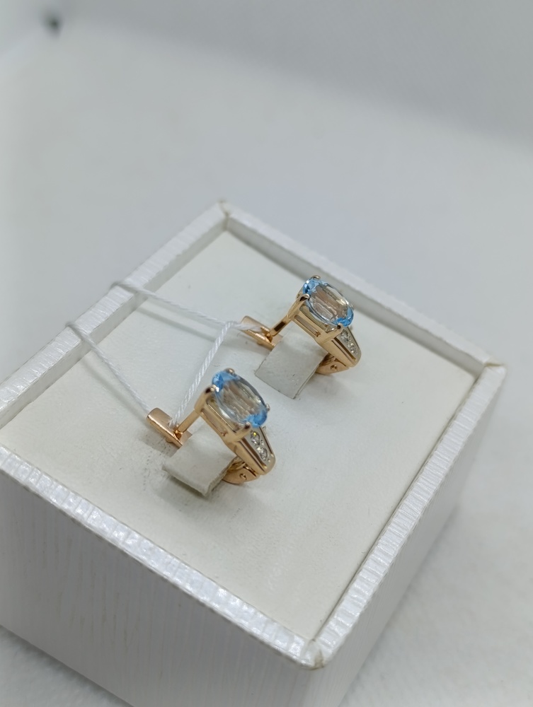 СКМИ585 СЕРЬГИ С КАМНЯМИ (Au 585)