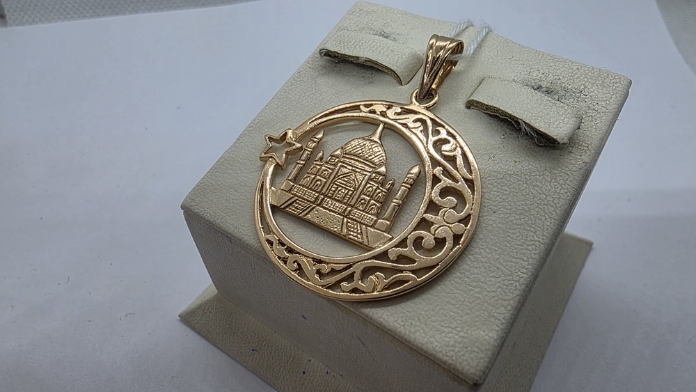 ПОДМБК585 ПОДВЕСКА МЕЧЕТЬ БЕЗ КАМНЯ (Au 585)