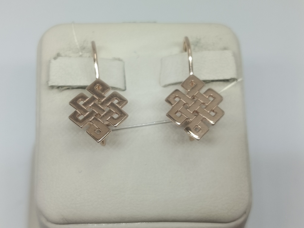 СЕРЬГИ ПЕТЕЛЬКА без камня (Au 585)