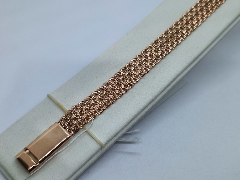 БРАСЛЕТ ПОЛНОВЕСНЫЙ Бисмарк тройной (Au 585)