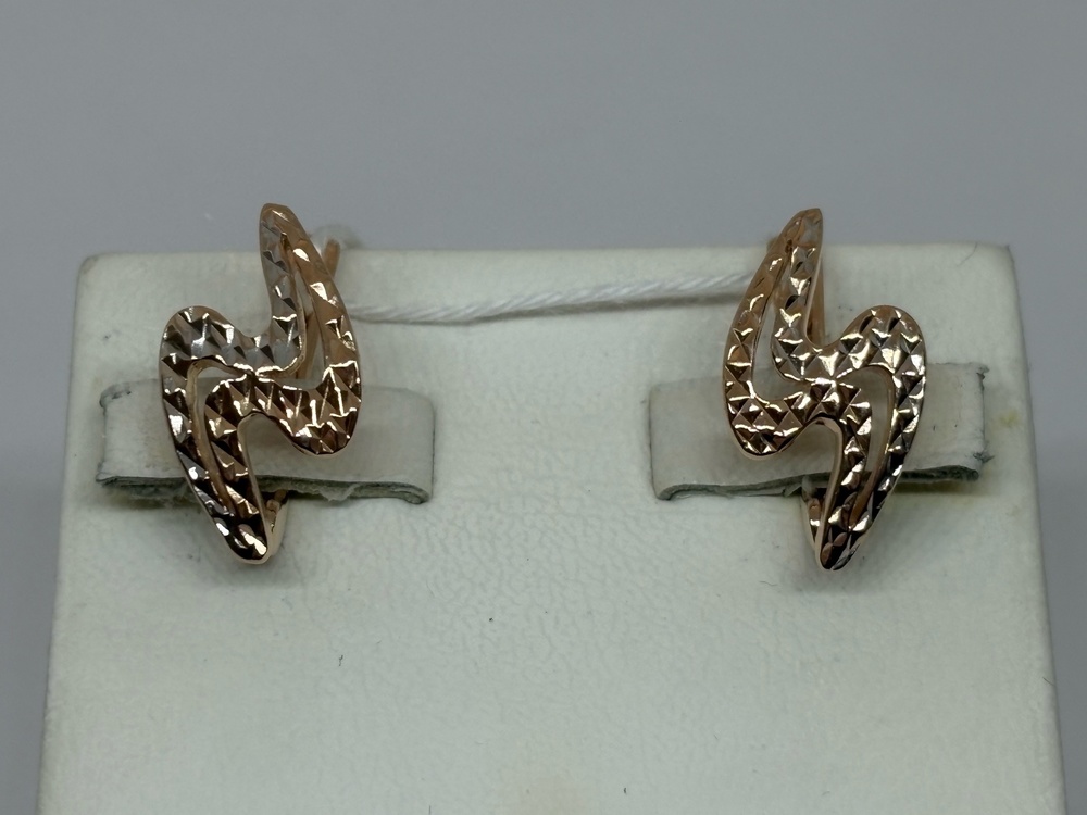 СБКМ585 СЕРЬГИ БЕЗ КАМНЯ (Au 585)