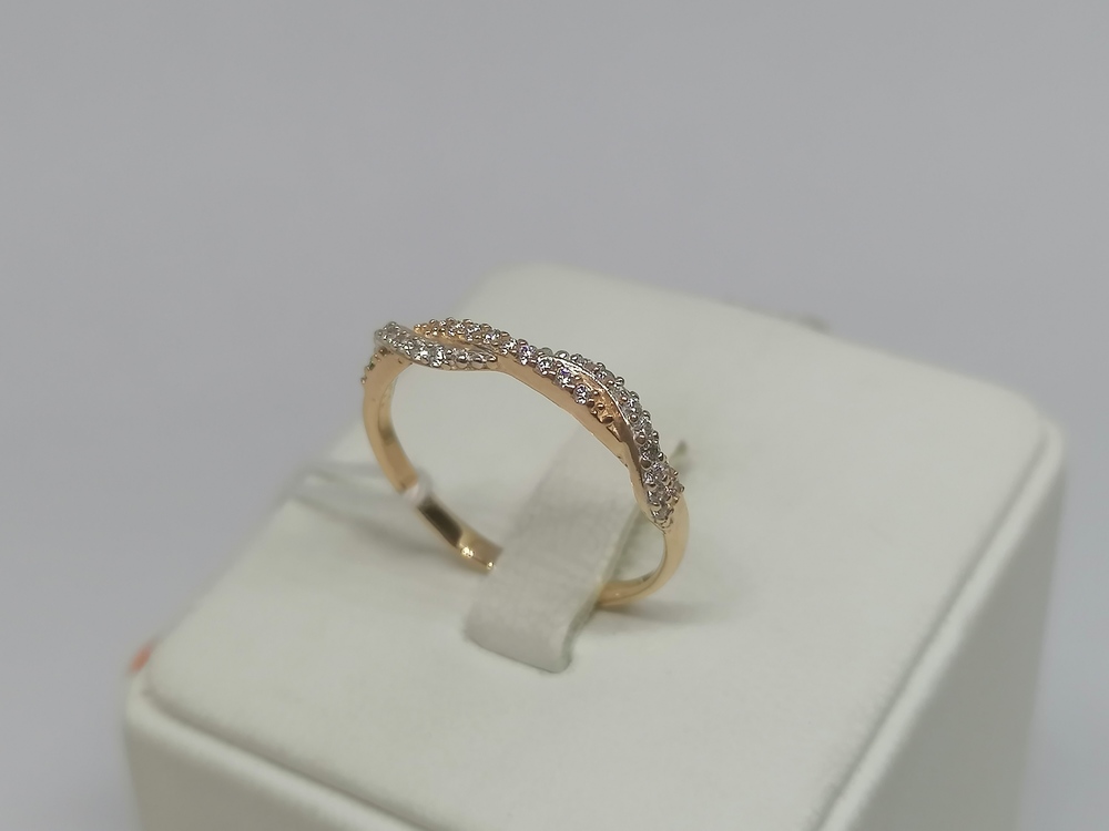 КОЛЬЦО С КАМНЯМИ (Au 585)