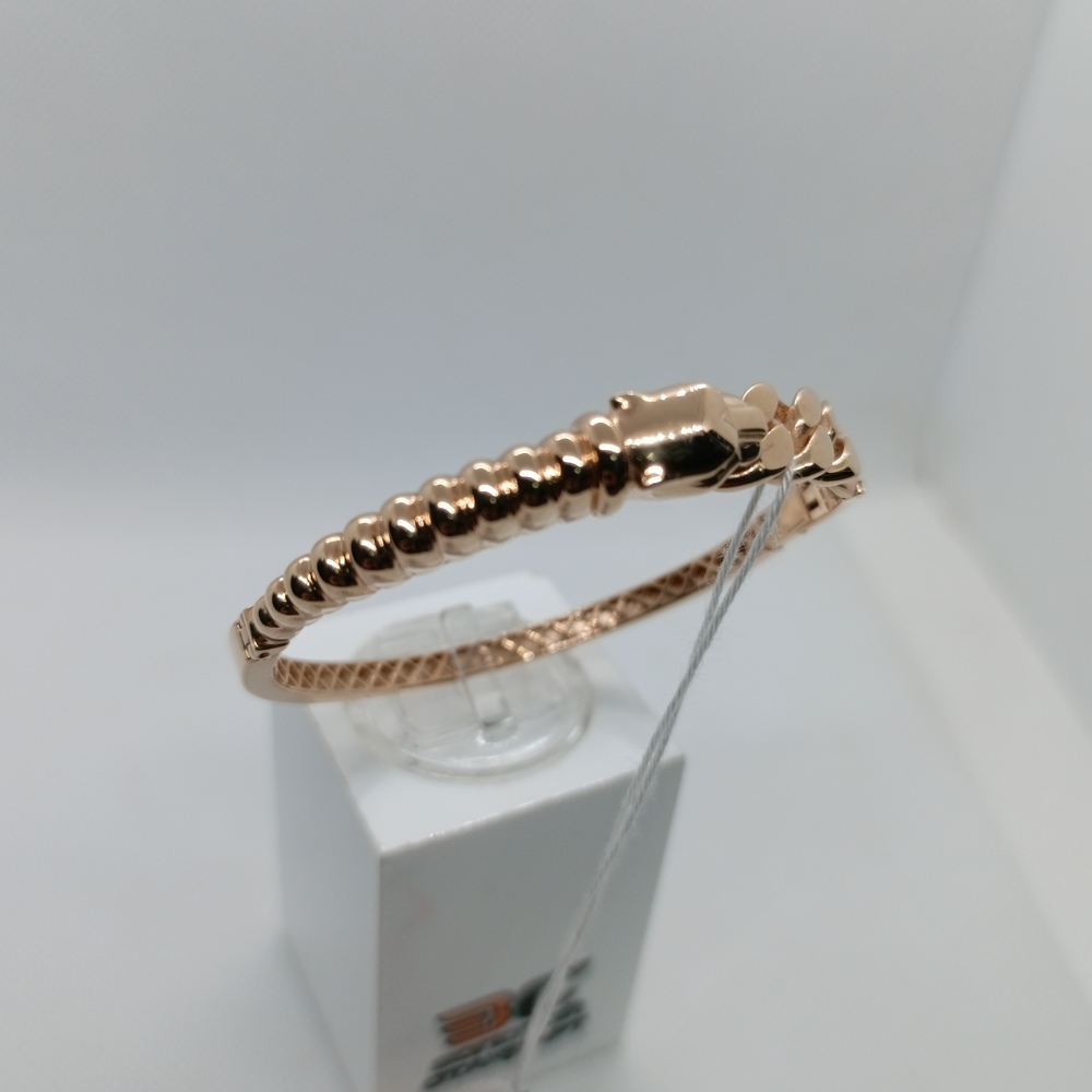 БЖКИ585 БРАСЛЕТ ЖЕСТКИЙ С КАМНЯМИ (Au 585)