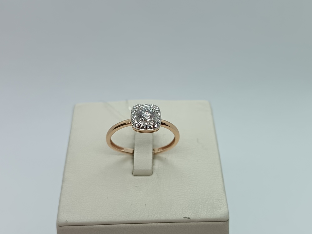 КОЛЬЦО С КАМНЯМИ (Au 585)