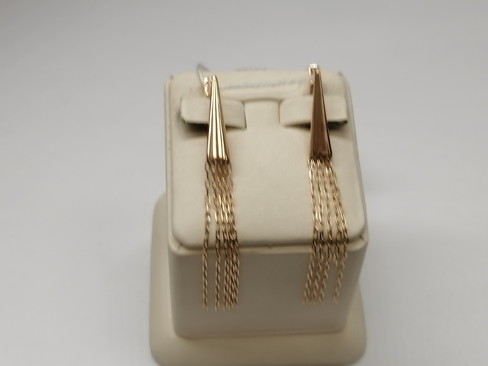 СБКМ585 СЕРЬГИ БЕЗ КАМНЯ (Au 585)