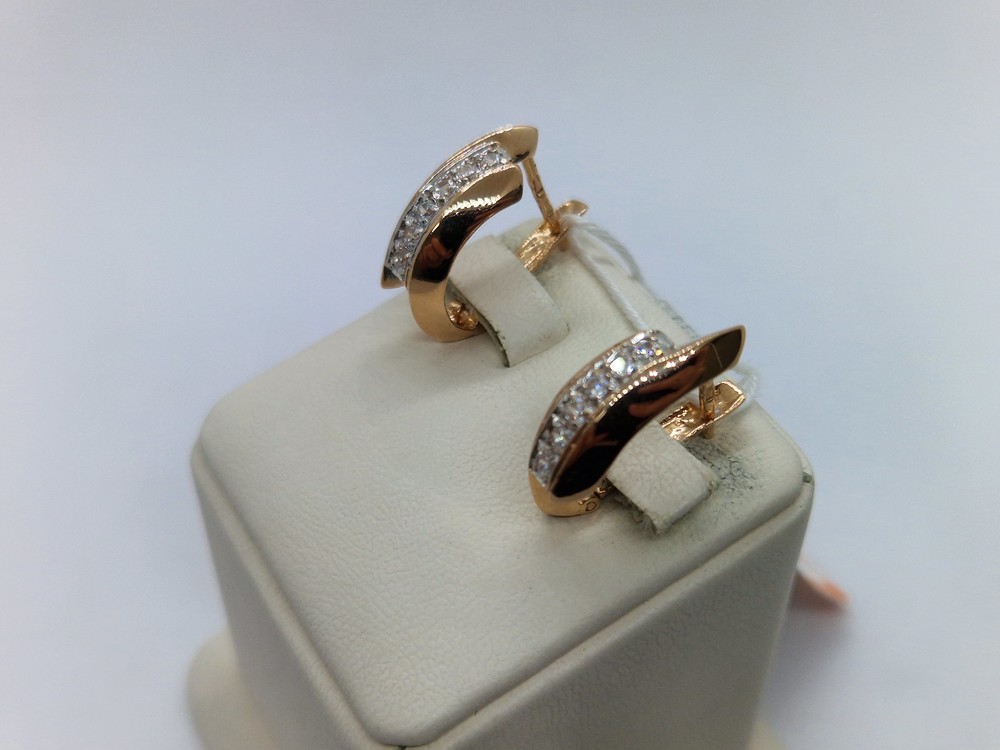 СКМИ585 СЕРЬГИ С КАМНЯМИ (Au 585)