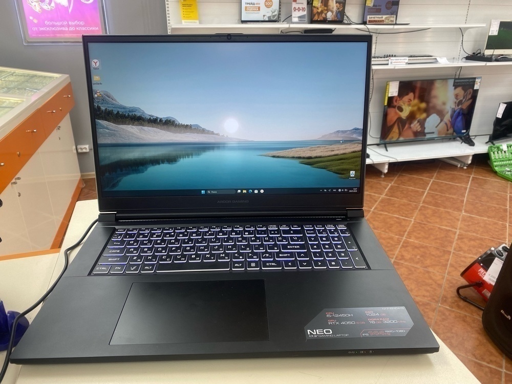 Ноутбук ARDOR Gaming; Core I5-12450H, GeForce RTX 4050, 16 Гб, 1 Tb, Нет