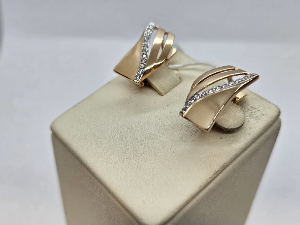 СКМИ585 СЕРЬГИ С КАМНЯМИ (Au 585)