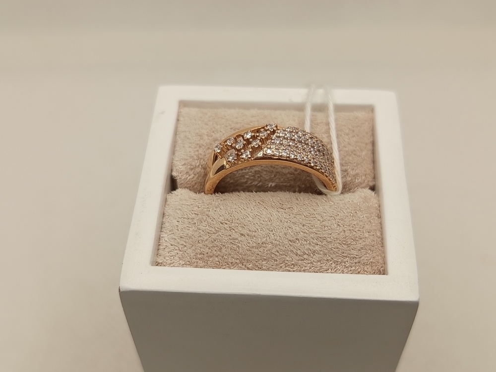 КОЛЬЦО С КАМНЯМИ (Au 585)