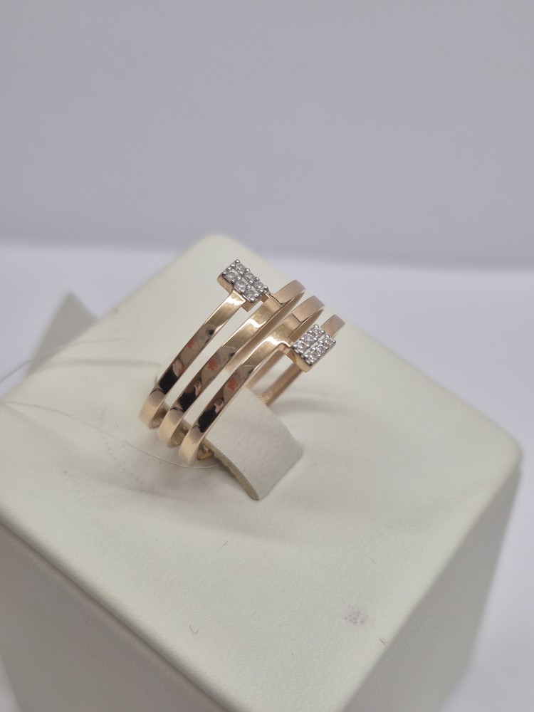 КОЛЬЦО С КАМНЯМИ (Au 585)