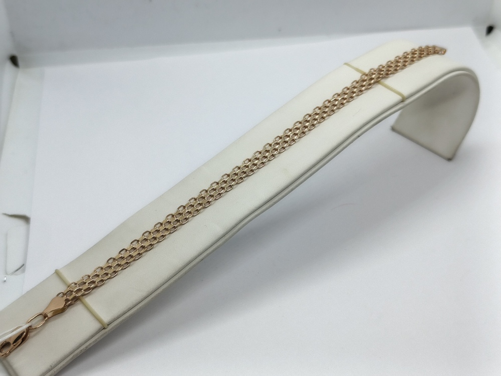 БРАСЛЕТ ПУСТОТЕЛЫЙ Бисмарк машинный Au 585