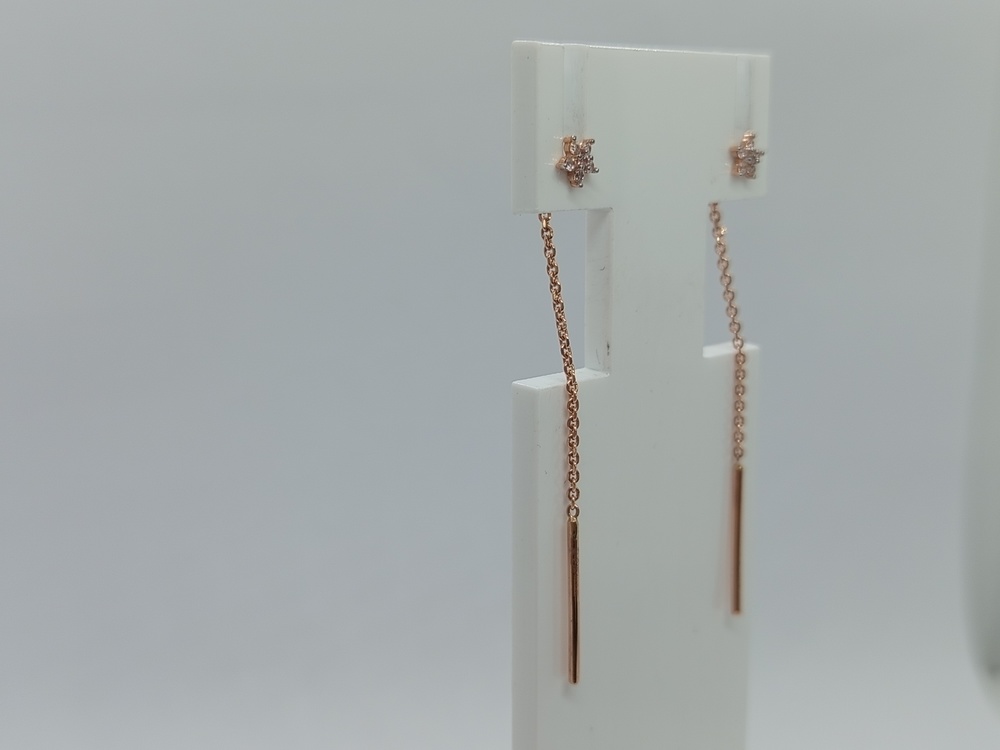 4322 СЕРЬГИ ПРОДЕВКИ с камнями (Au 585)