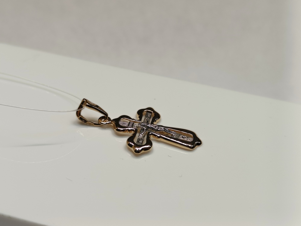 ПОДВЕСКА КРЕСТ с камнем (Au 585)