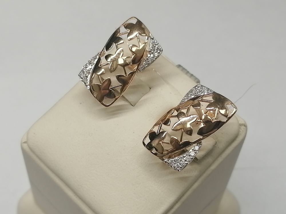 СЕРЬГИ С КАМНЯМИ (Au 585)