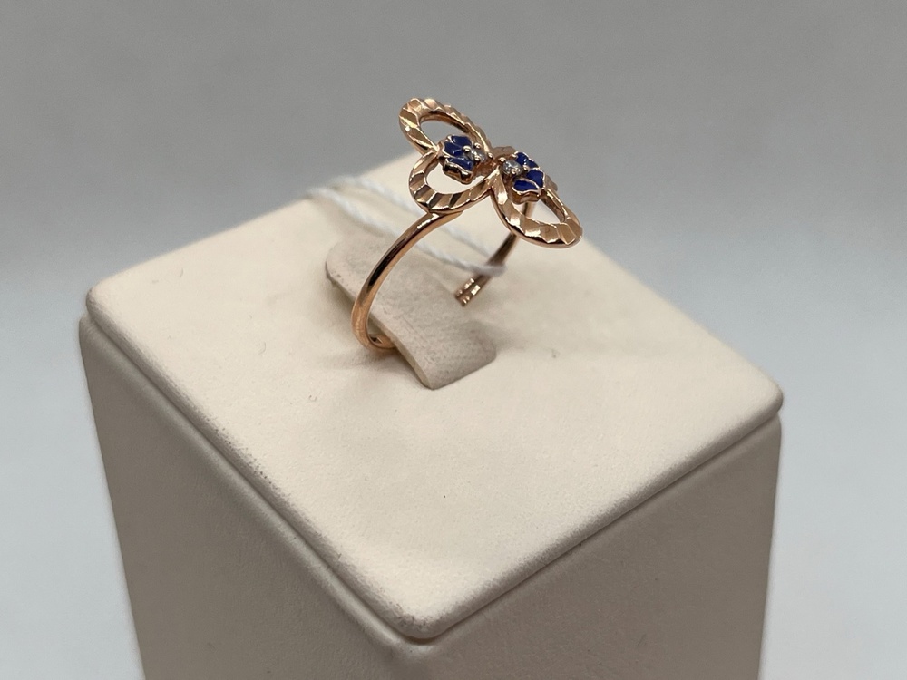 КОЛЬЦО С КАМНЯМИ (Au 585)