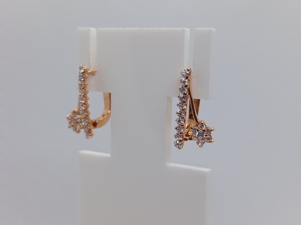 СКМИ585 СЕРЬГИ С КАМНЯМИ (Au 585)