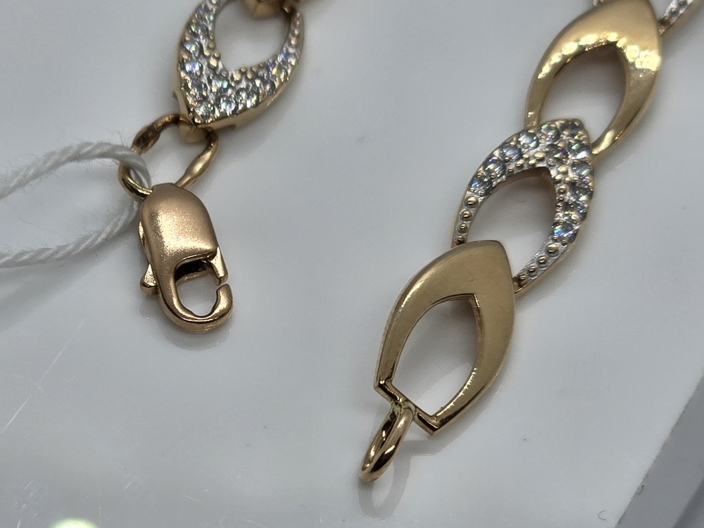 Б585 БРАСЛЕТ С КАМНЯМИ (Au 585)