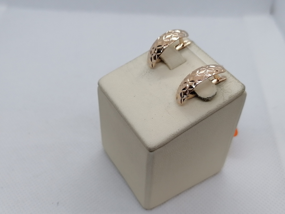 СБКМ585 СЕРЬГИ БЕЗ КАМНЯ (Au 585)