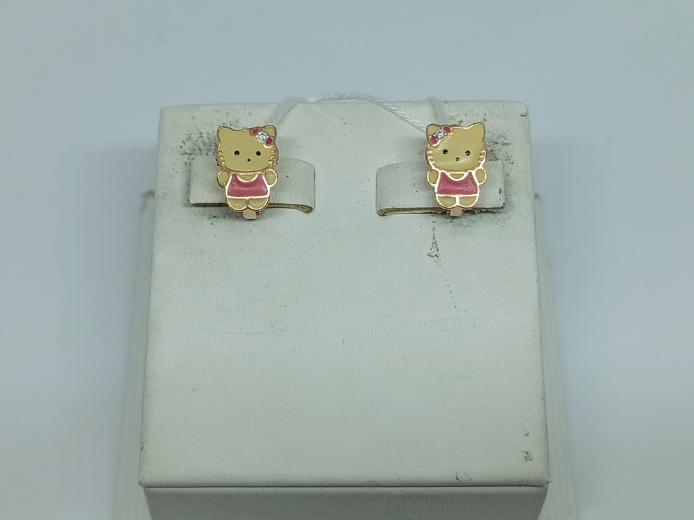 СКМИ585 СЕРЬГИ С КАМНЯМИ (Au 585)