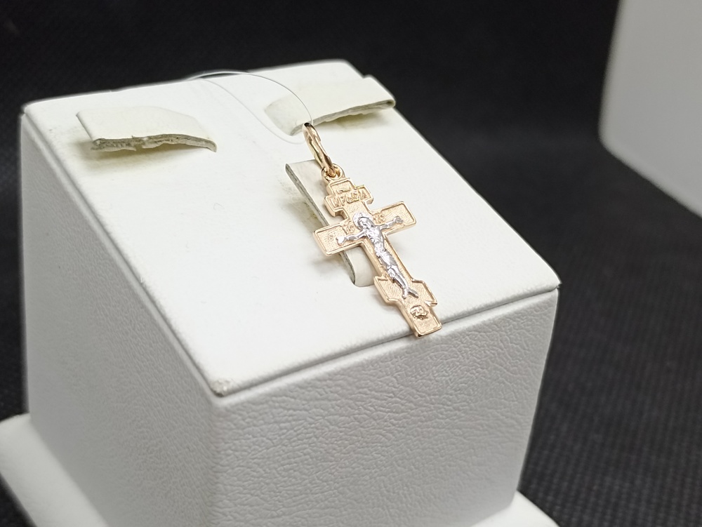 ПОДВЕСКА КРЕСТ без камня (Au 585)