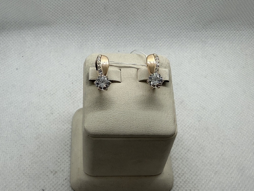 СКМИ585 СЕРЬГИ С КАМНЯМИ (Au 585)