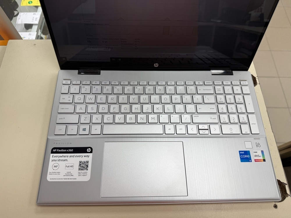 Ноутбук HP 15S-FQ2110UR; Core i5-1135G7, Intel iris XE Graphics, 8 Гб, 512 GB, Нет