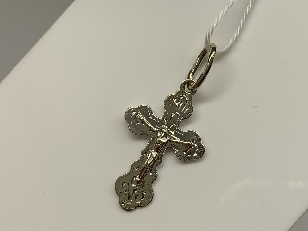 ПОДКБК585 ПОДВЕСКА КРЕСТ БЕЗ КАМНЯ (Au 585)