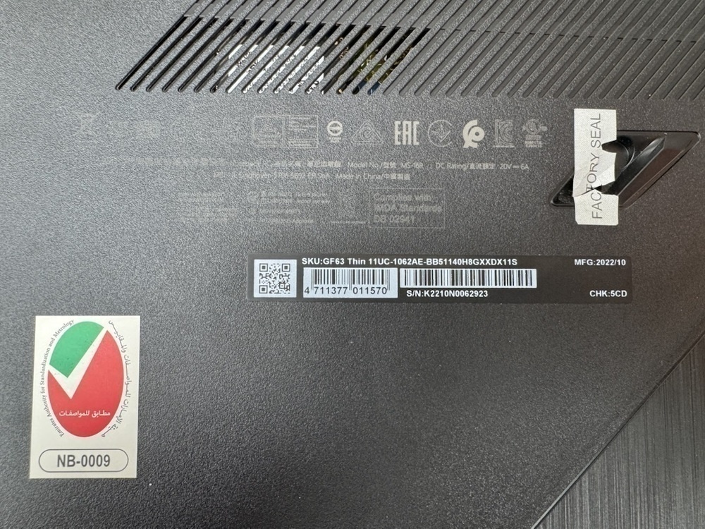 Ноутбук MSI;  Core I5-11400H, GeForce RTX 3050, 16 Гб, 512 GB, Нет