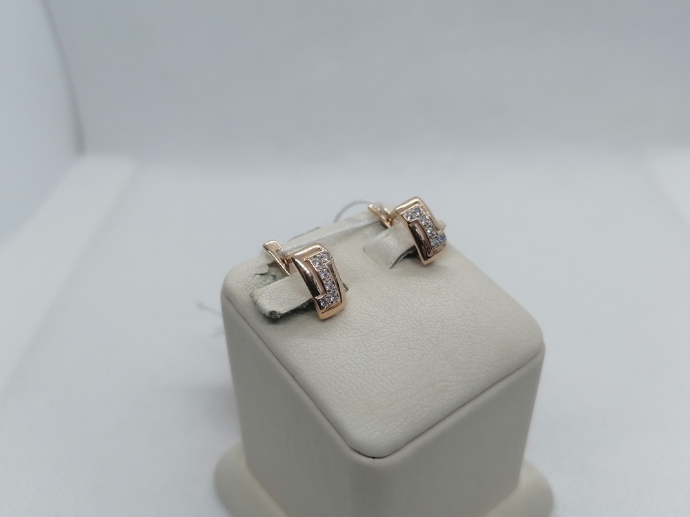 СКМИ585 СЕРЬГИ С КАМНЯМИ (Au 585)