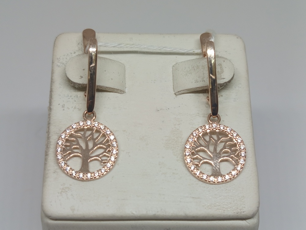 СКМИ585 СЕРЬГИ С КАМНЯМИ (Au 585)