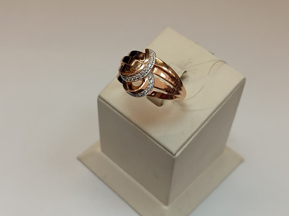 КОЛЬЦО С КАМНЯМИ (Au 585)