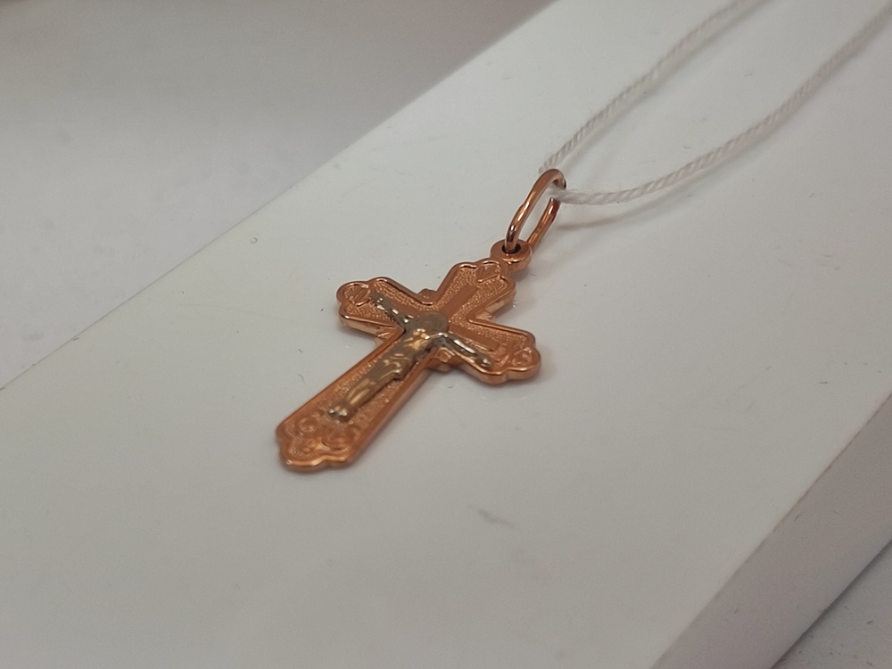 ПОДКБК585 ПОДВЕСКА КРЕСТ БЕЗ КАМНЯ (Au 585)