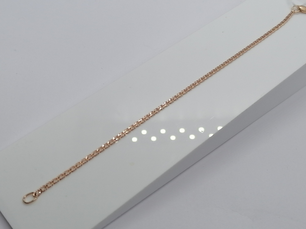 БРАСЛЕТ ПУСТОТЕЛЫЙ Ромб двойной Au 585