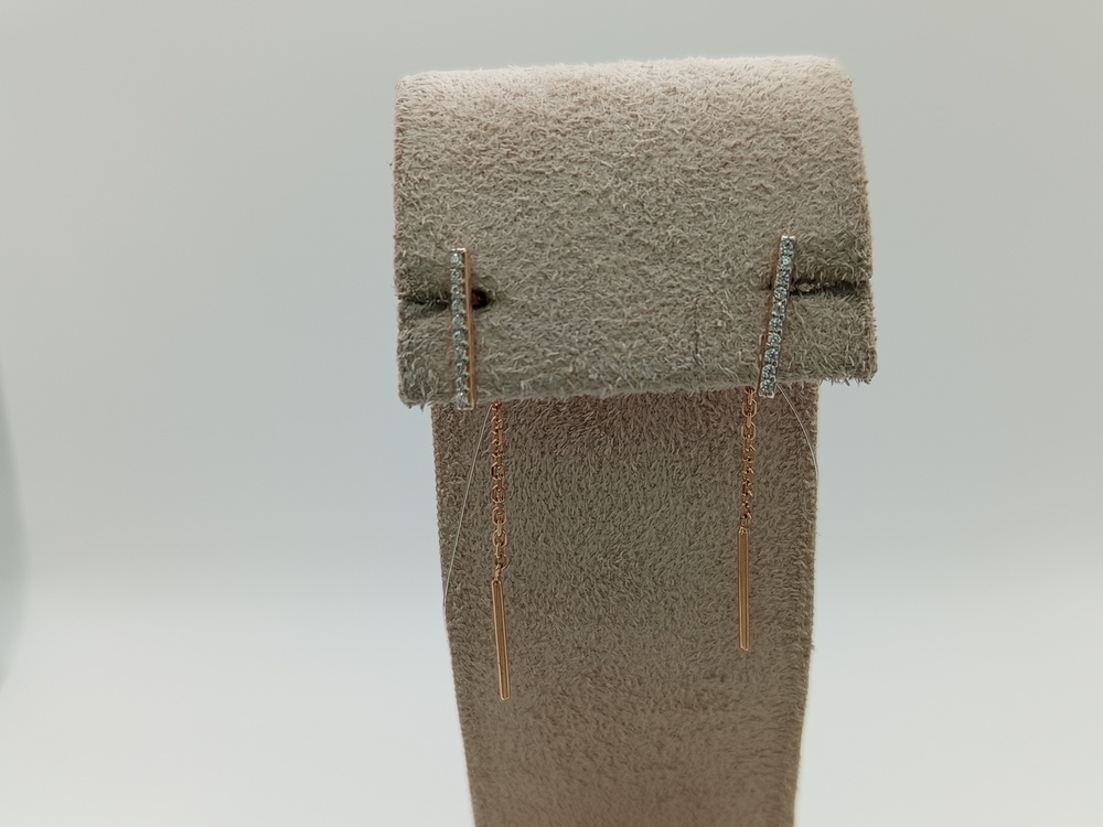 СЕРЬГИ ПРОДЕВКИ с камнями (Au 585)